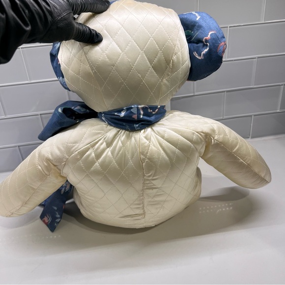 Vintage Handmade Patchwork Quilt Teddy Bear OOAK 14” sitting - Picture 10 of 12